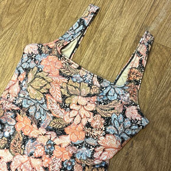 A Pea in the Pod Maternity Floral One-Piece Square Neckline Swimsuit Size Medium - Picture 3 of 12